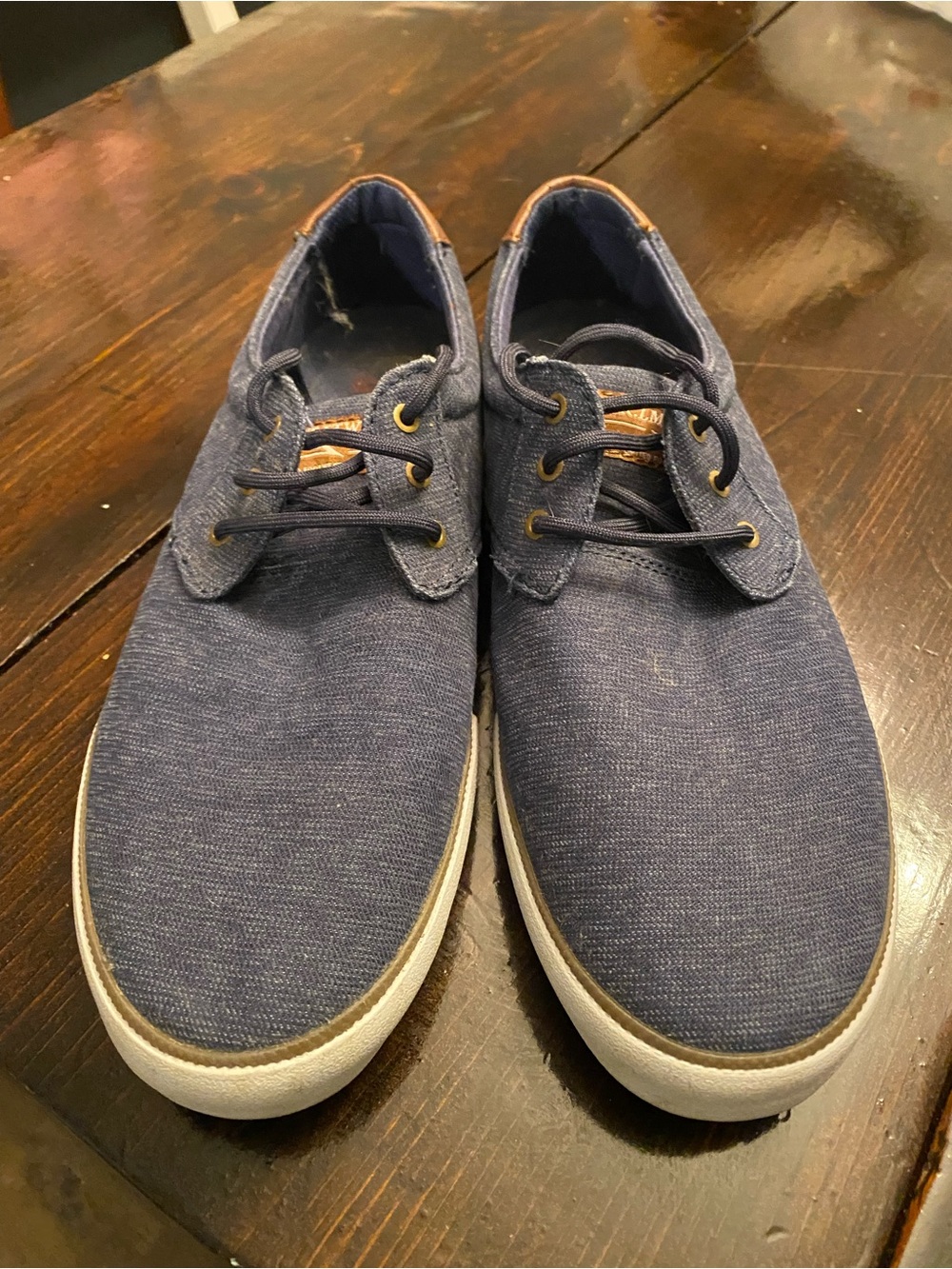 Lakai Men's Navy Canvas Lace-Up Casual Skate Sneakers Sz 10.5
